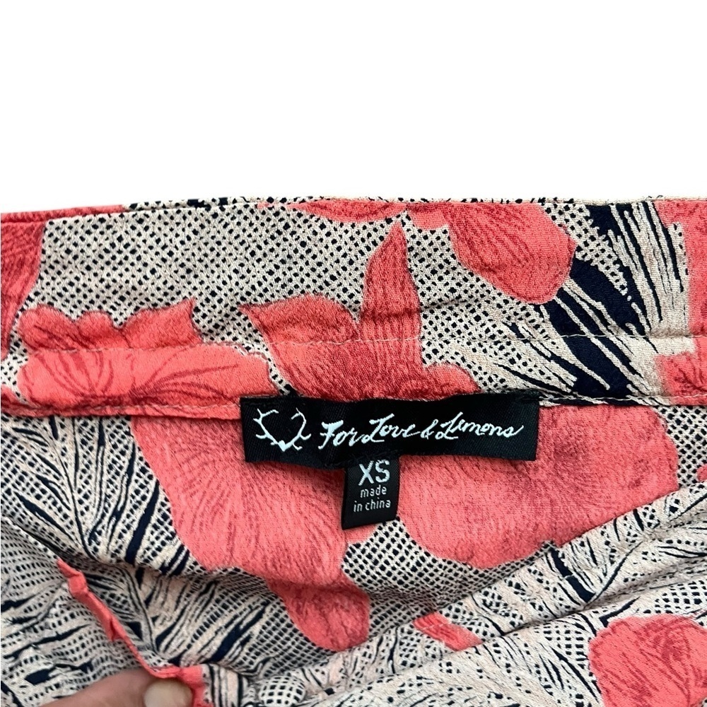 For Love and Lemons Mai Tai coral /tan Skirt Size XS - Picture 6 of 9